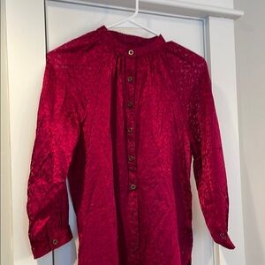 NWT Anthropologie Plum Button-Up Shirt
